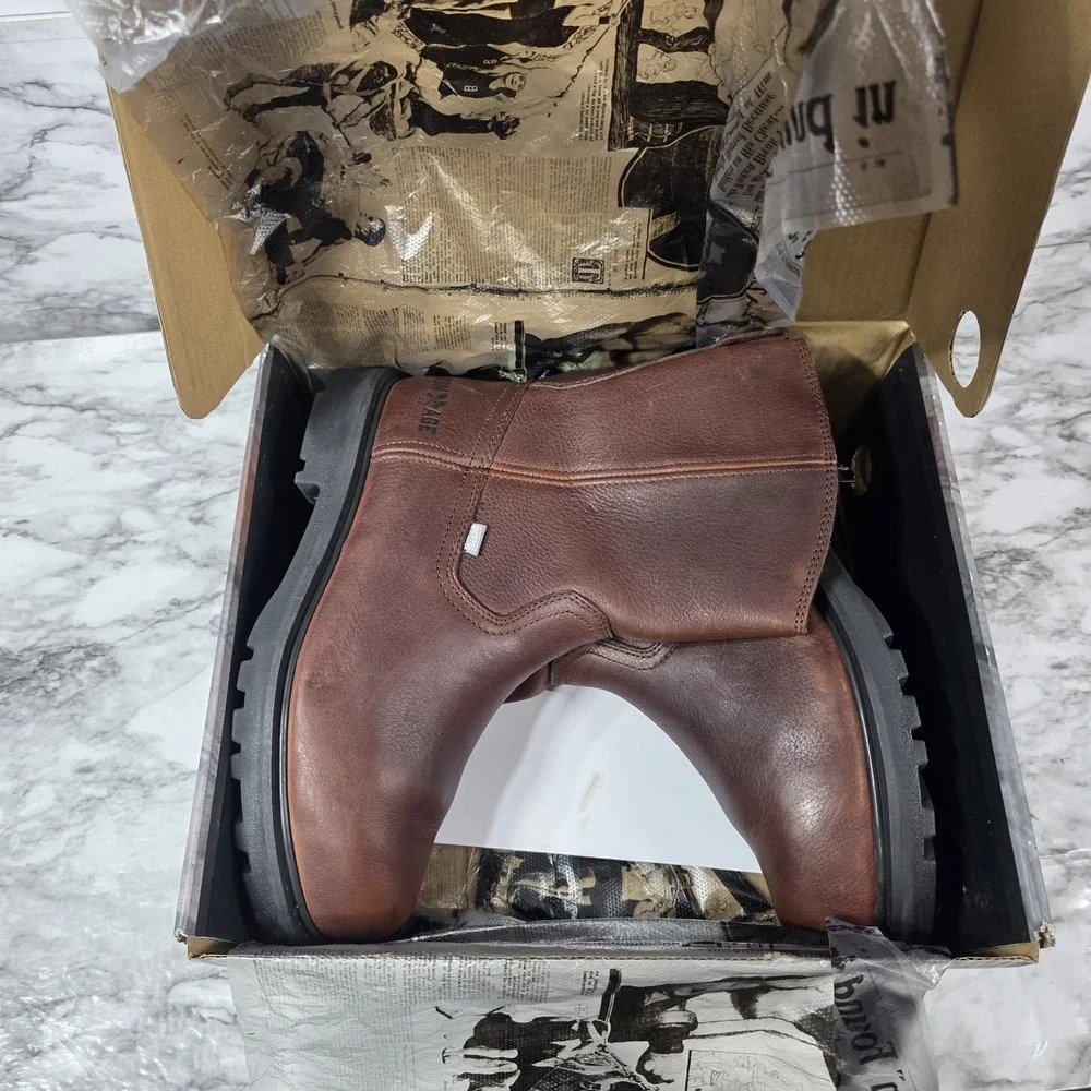 IRON AGE IA0195 Wellington Boot,M,8 1/2,Brown, IA0195